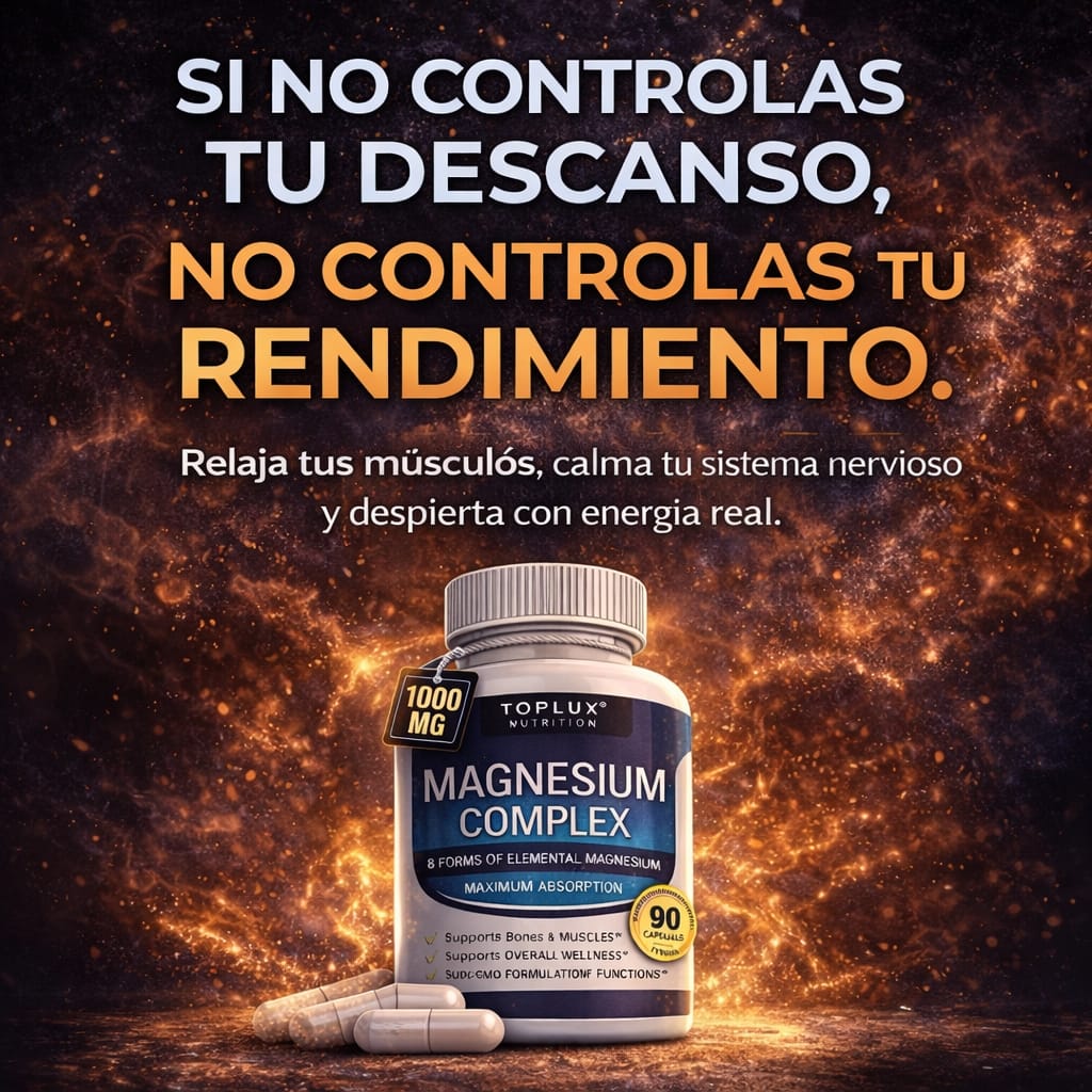Toplux® Nutrition - Magnesium Complex – Dile adiós al cansancio diario y recupera tu energía hoy